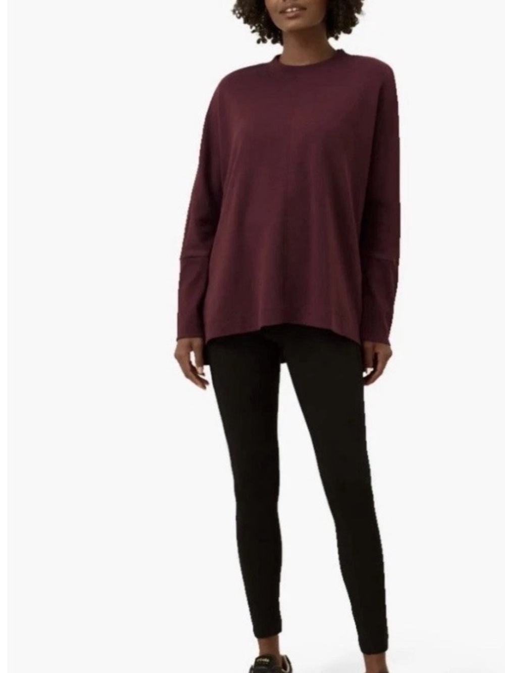Pact Organic Cotton Windsor Wine Airplane Long Sleeve Poncho ML - Color Wine